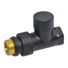 Кран отсекающий Carlo Poletti COMPACT 1/2" прямой BLACK MATTE