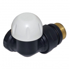 Термостатический клапан Сarlo Poletti FIRST CORNER трехосевой 1/2″ DX правый BLACK MATTE