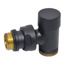 Кран отсекающий Carlo Poletti COMPACT 1/2″х24-19 угловой BLACK MATTE