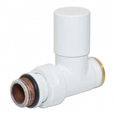 Кран радиаторный Carlo Poletti COMPACT 1/2″х24-19 прямой белый