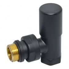 Кран радиаторный Carlo Poletti COMPACT 1/2″ угловой BLACK MATTE