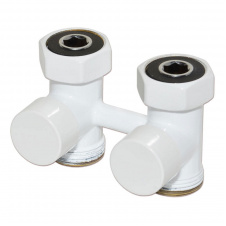 Кран нижнего подключения Carlo Poletti First Piastre 3/4" F x 3/4" EK прямой белый