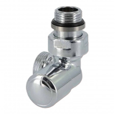 Кран отсекающий Сarlo Poletti FIRST CORNER трехосевой 1/2″х24-19 DX правый хром