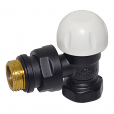 Термостатический клапан Carlo Poletti FIRST THERMO 1/2″ угловой BLACK MATTE