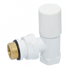 Кран радиаторный Carlo Poletti COMPACT 1/2″ угловой белый