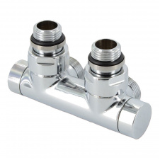 Узел отсекающий Carlo Poletti Twin 1/2″ Зx3/4″ EK 50 мм угловой хром