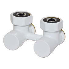 Кран нижнего подключения Carlo Poletti First Piastre 3/4" F x 3/4" EK угловой белый