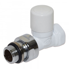 Кран отсекающий Carlo Poletti FIRST 1/2″ прямой белый Полтава