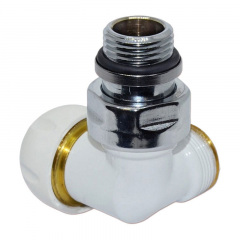 Термостатический клапан Сarlo Poletti FIRST CORNER трехосевой 1/2″х24-19 DX правый белый Луцьк
