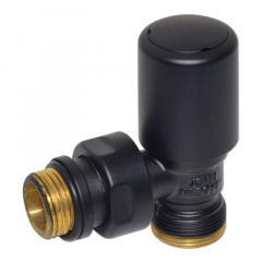 Кран радиаторный Carlo Poletti FIRST 1/2″х24-19 угловой BLACK MATTE Київ