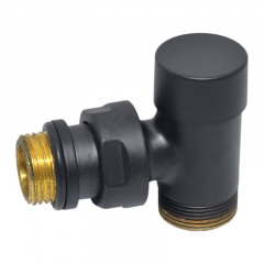 Кран отсекающий Carlo Poletti COMPACT 1/2″х24-19 угловой BLACK MATTE Суми