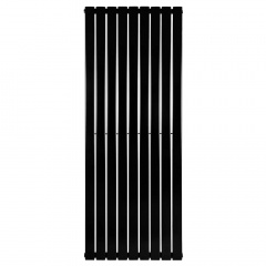 Вертикальный дизайнерский радиатор отопления ARTTIDESIGN Livorno 9/1800/612/50 чёрный матовый Акимовка