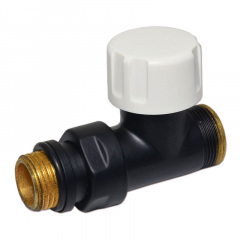 Термостатический клапан Carlo Poletti COMPACT-THERMO-V1 1/2″х24-19 прямой BLACK MATTE Киев