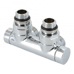 Узел отсекающий Carlo Poletti Twin 1/2″ Зx3/4″ EK 50 мм угловой хром Чернігів