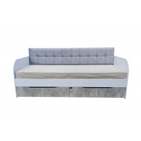 Ліжко дитяче FjordFront (Німфея Альба + Бетон світлий, 203,2х94х90 см)