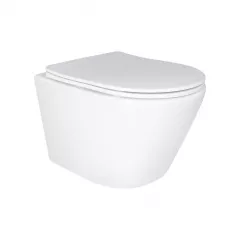 Унитаз подвесной Qtap Swan Ultra Quiet сиденье Slim Duroplast, безободковый White Ивано-Франковск