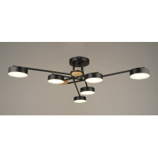 Люстра светодиодная акриловая Sirius B N4498/4 56W BK+WOOD