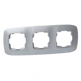 Рамка 3-я Horoz Electric ELA срібло (112-007-0013-020)