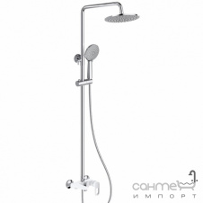 Душевая стойка с изливом Lidz Latwa LDLAT1030WHI45427 белый/хром
