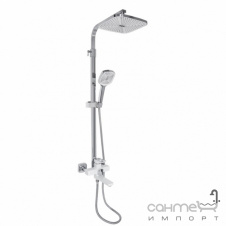 Душевая стойка с изливом Lidz Wawel LDWAW1030WHI45401 белый/хром