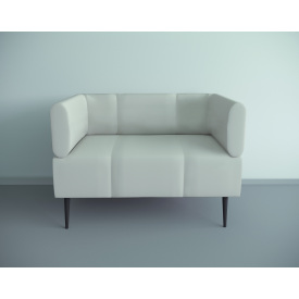 Крісло офісне Tobi Sho Бенно-1 з підлокітниками та конусною ногою 1000х720х750 шкірзам Білий 2300.