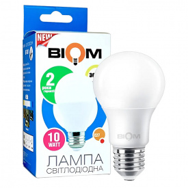 Светодиодная лампа Biom BT-509 A60 10W E27 3000К матова (00-00001429)