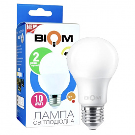 Світлодіодна лампа Biom BT-510 A60 10W E27 4500К матова (00-00001430)