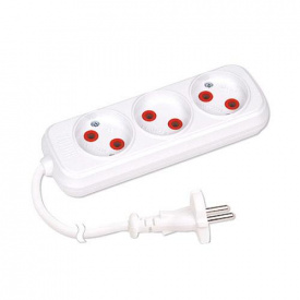 Мережевий подовжувач Horoz Electric 3 розетки без заземлення 2 м (200-302-303)