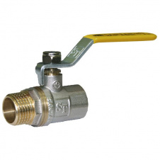 Кран шаровый для газа Santan 605, 2" внутренний –наружный, желтая ручка