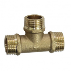 Трійник Aquavita 1/2" ннн посилений латунь