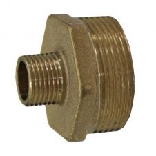 Ніпель Aquavita 1 1/4"х3/4" посилений латунь