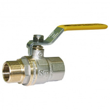 Кран шаровый для газа Santan PREMIUM 605, 2" внутренний-наружный, желтая ручка