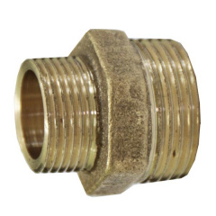 Ніпель Aquavita1 1/2"х1" посилений латунь Киев
