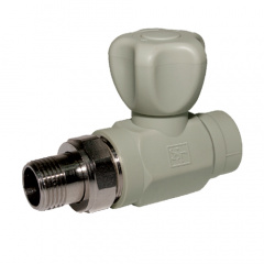 Кран радіаторний PP-R Santan прямий кульовий з нак.гайкою 20х1/2" Луцьк