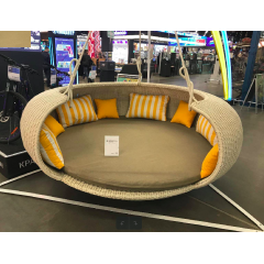 Подвесной диван-качель Нест-Гнездо Ай Cruzo круглый для сада на террасу Королёво