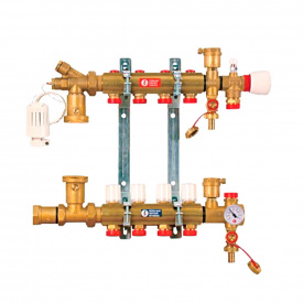 Збірний колекторний вузол Giacomini для систем підлогового опалення 1" X18 /7
