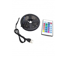 Світлодіодна стрічка на силіконі з пультом керування LED Strip Light SMD 5050 RGB 30 LED/m USB 2 м