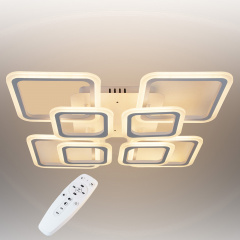 Стельова LED люстра світлодіодний світильник Sunlight білий 5331/4+4 Орехов