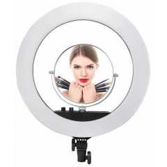 Професійне селфі-кільце LED лампа OPT-TOP RL-18 II 55W USB WiFi Bluetooth 45см із дзеркалом та пультом (1892278394) Куйбишеве