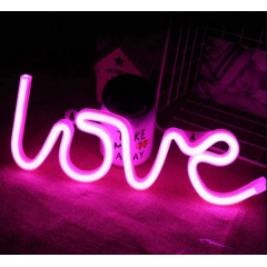Настінний неоновий світильник нічник Angel Love рожевий Братське