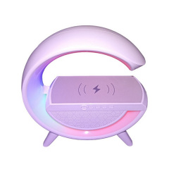 Настільна лампа-нічник Led Wireless Charging Speaker Google (BT2301) 15W White Чорноморськ