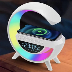 Велика смарт-лампа OPT-TOP GREECE RGB BT3401 із вбудованою зарядкою для телефону та годинником (2029298385) Бердичев
