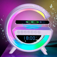 Велика смарт-лампа OPT-TOP GREECE RGB BT3401 із вбудованою зарядкою для телефону та годинником (2029298385) Бердичев