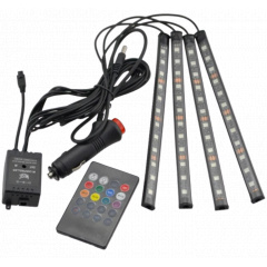 Універсальне кольорове автомобільне RGB led підсвічування з мікрофоном OPT-TOP HR-01678 вологозахисне (1756374648) Чернівці
