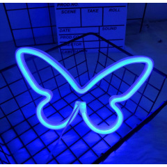 Настінний неоновий світильник нічник Angel Метелик Butterfly синій Акимовка