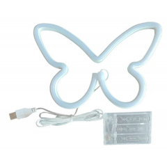Настінний неоновий світильник нічник Angel Метелик Butterfly синій Акимовка