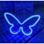 Настінний неоновий світильник нічник Angel Метелик Butterfly синій Акимовка