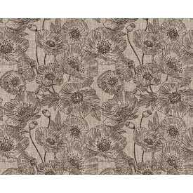 Шпалери на паперовій основі Шарм 168-10 Маки коричневі (0,53х10м.)