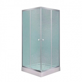 Душова кабіна Lidz Wawel SC90x90.SAT.LOW.FR, скло Frost 4 мм + Lidz Душовий піддон KAPIELKA ST90x90х14 (LWASC9090SLFSET)