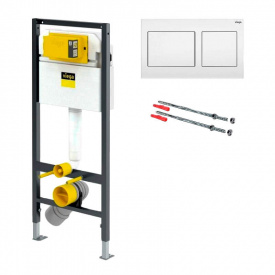 Комплект інсталяції для унітазу Viega Prevista Dry 771973, біла клавіша (3 в 1)